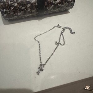 Chrome Hearts Silver Cross Necklace
